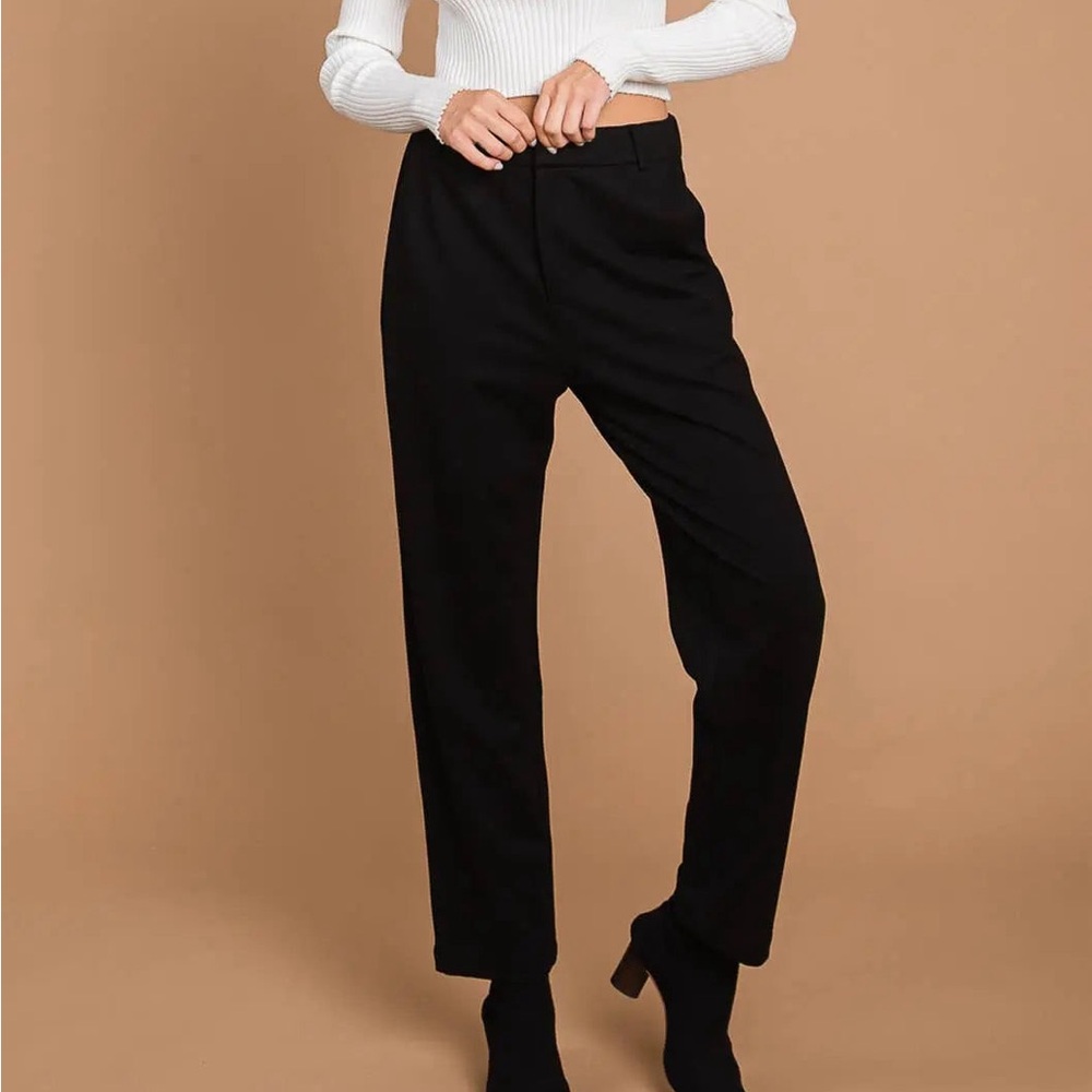 Viscose blended Cropped Work Pants